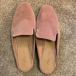 Madewell Pink Suede Mules